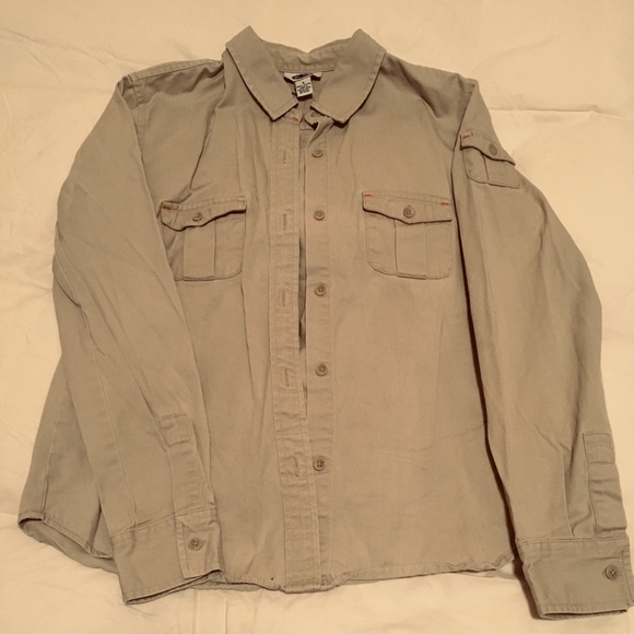 Khaki Button Shirt - Picture 2 of 6